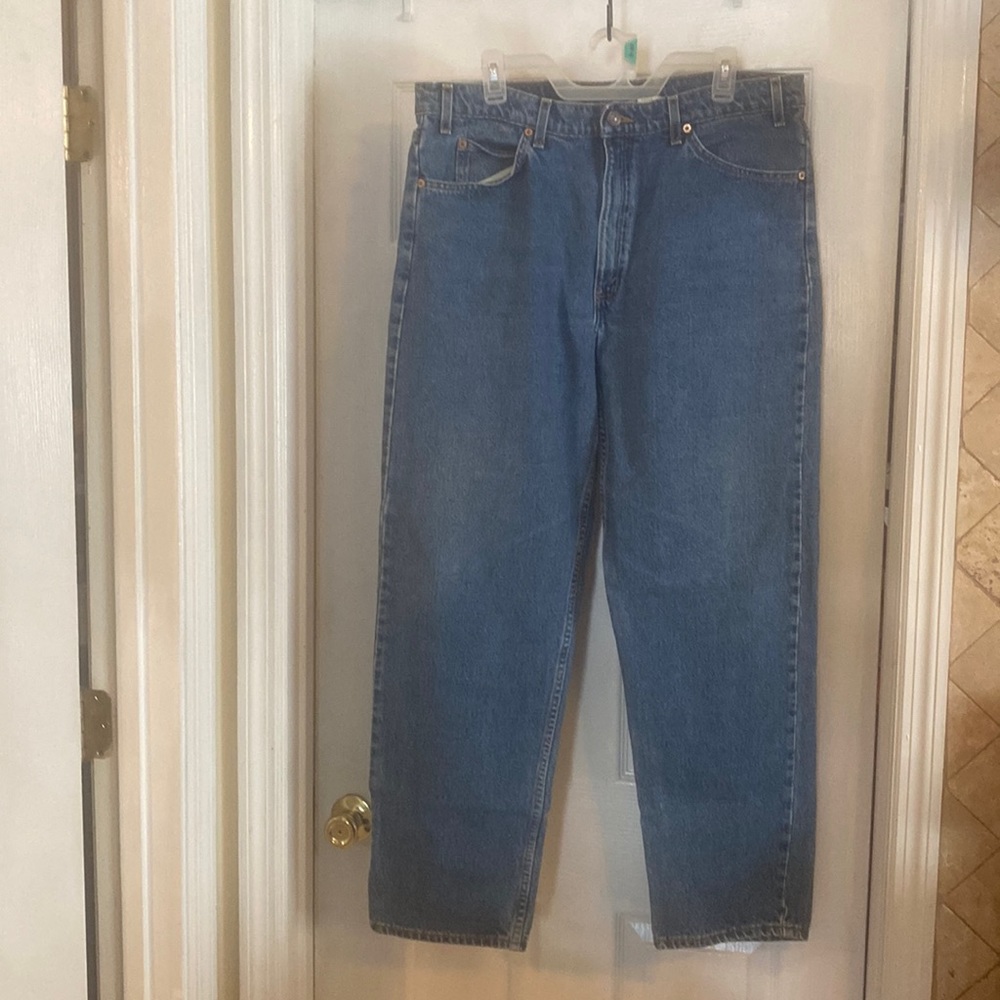 Levi’s vintage orange tab 550 relaxed fit jeans, 38x32, 100%Cotton